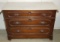 Antique Victorian Marble Top 3-Drawer Chest on Casters