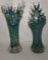 (2) Art Glass Vases 15.5