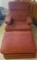 Upholstered Chair w/Matching Footstool