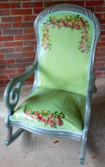 Painted Upholstered Rocker