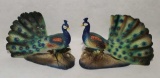 (2) Ceramic Peacocks