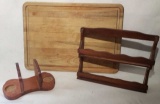 Large Cutting Board h Assorted Wood Items