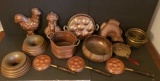 Assorted Copper Items & (2) Brass Items