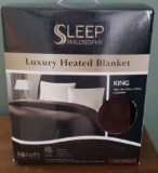 King Size Heated Blanket-Brown (New in Box)