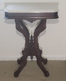 Antique Victorian Marble Top Parlor Table  21.5
