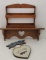 Wooden Shelf With Heart Cutout Design, Wooden