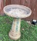 Hand-Painted Terra Cotta Bird Bath