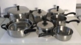 Assorted Pots and Pans : (2) Farberware Stainless