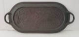 Cast Iron Oval Griddle, Made in USA with Duck