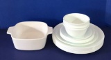 Assorted White Corning Ware Dishes and White