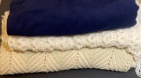 Crocheted Afghan, Crocheted Scarf/Shawl, Fleece