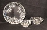 Assorted Glassware: 12 1/4’’ Christmas Platter;