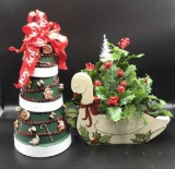 Flower Pots Christmas Tree, 14.5’’ Tall and