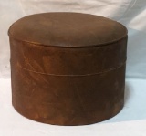 Vintage Vinyl Round Footstool--Mid Century