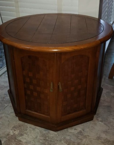 2-Door Round End Table