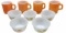 (5) Fire King Wheat Pattern Custard Dishes,