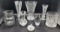 Assorted Clear Glass Vases, etc.