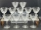 (11) Pieces of Etched Glass Stemware