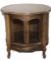 Round French Provencial 1-Door End Table