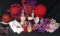 Assorted Red Hat Society Items: Including Hats,