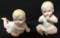 (2) Lefton China Hand-Painted Bisque Piano Babies