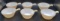 (6) Fire King Peach Luster Handled Soup Bowls