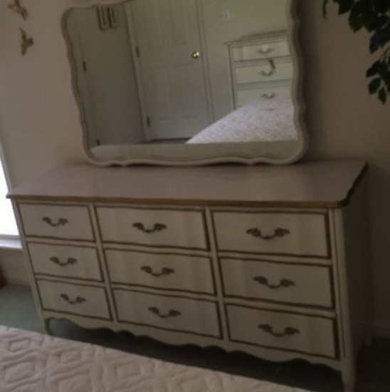 French Provincial Style Dresser with Matching