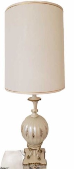 Vintage Table Lamp - 36" to Top of Finial & 41"