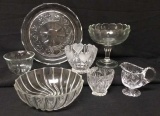 Assorted Glassware Including: Pedestal Compote 7