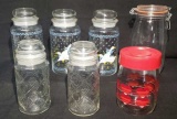 (7) Assorted Glass Jars and Canisters