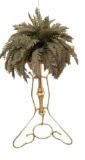 Artificial Fern in Brass Plant Stand - 49