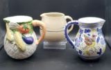 (3) Decorative Pitchers: Vintage CKAO Vegetable