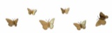 (6) Decorative Metal Butterflies and (2) Plastic