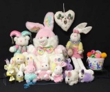 Box of Assorted Easter Stuffed Animals, etc.