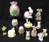 Box of Ceramic Easter Decorations