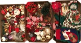 (3) Boxes of Assorted Christmas Decorations