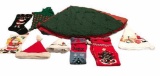 Handmade Christmas Tree Skirt, Stockings, Santa