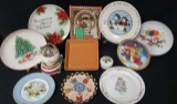 Assorted Christmas Porcelain Items: Snowman