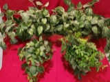 (3) Planters of Artificial Greenery