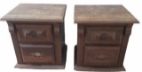 (2) 2-Drawer End Tables - 21