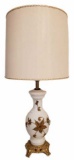 Milk Glass Table Lamp - 33” to Top of Shade