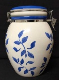 Blue & White Hand-Painted Cookie Jar