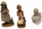 (3) Hand-Painted Figurines:  Limited Edition
