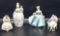 (4) Porcelain Figurines: (1) is a Small Planter,