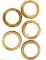(6) Round Oak Wooden Frames