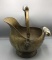Brass & Copper Coal Scuttle Bucket Hod with Lion H