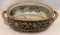 2-Handle Cobalt Blue & Gold Centerpiece Bowl--