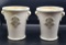 (2) Ceramic Vases - 7 3/4” H