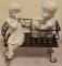 Resin Boy & Girl on Gossip Bench