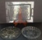 (3) Glass Platters: 10” Pie Plate, 11” Round